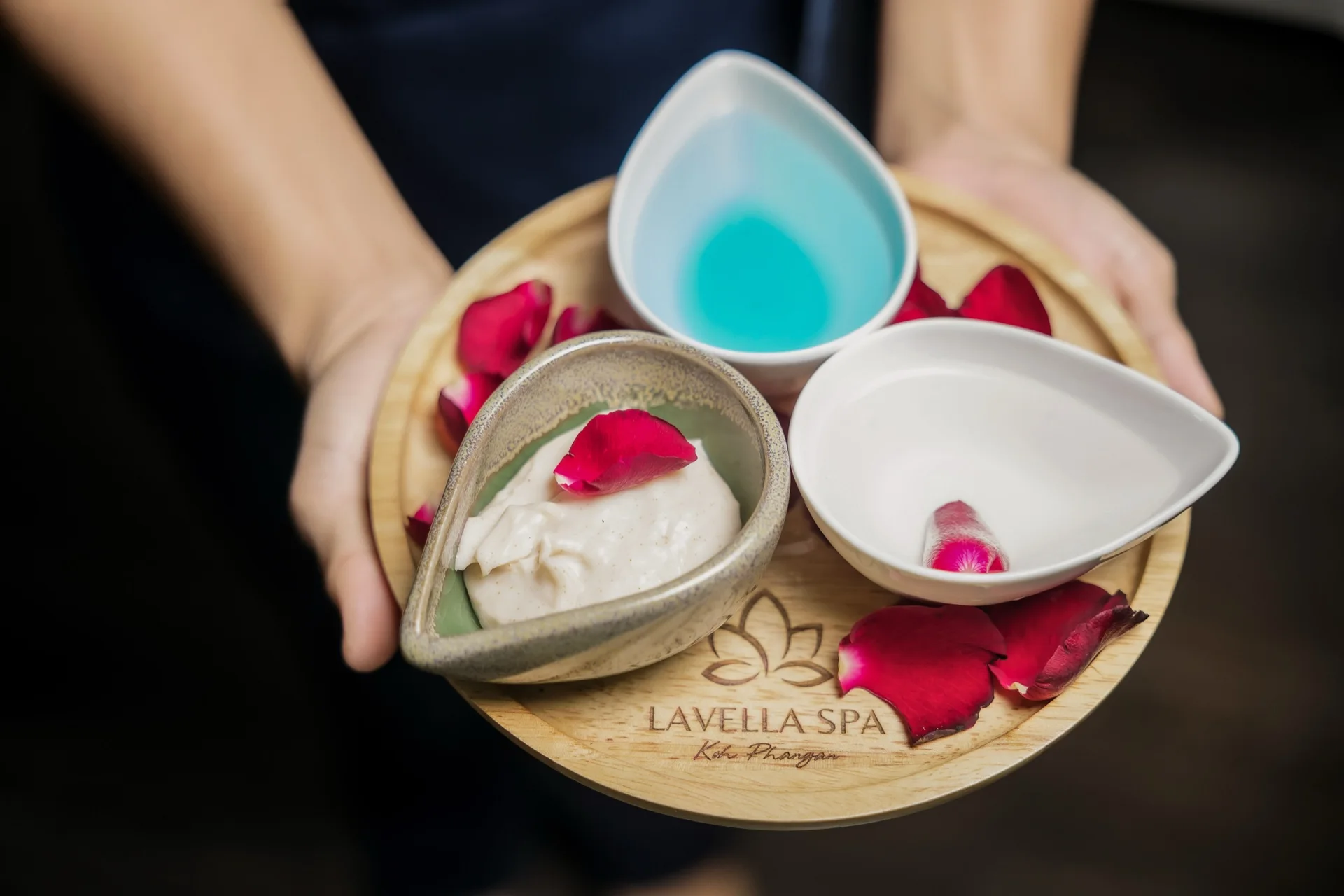 Our own oils & scrubs at Lavella Spa